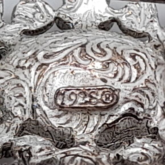 Vintage 1928 Co Pink Rhinestone Brooch, White Enamel Back, AB Rhinestones, 1980s - Picture 5 of 9